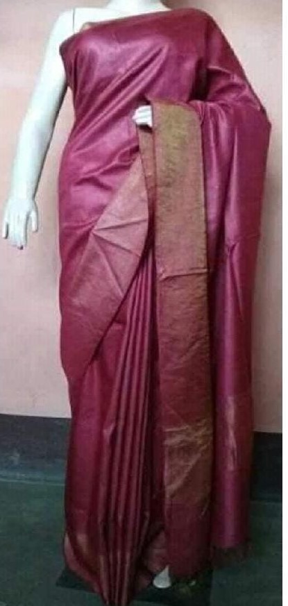 Moonga Tussar Silk Handloom Saree