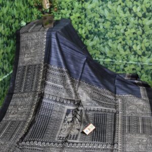 Pure Silk Tussar Ghicha Screen Printed Saree