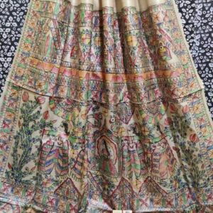 Desi Tussar Madhubani Handpainted Silk Saree