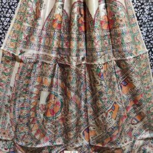 Desi Tussar Madhubani Handpainted Silk Saree