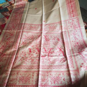 Desi Tussar Silk Madhubani Handpainted Saree