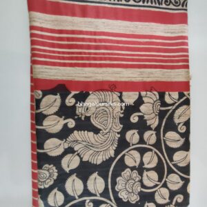 Pure Silk Tussar Ghicha Screen Printed Saree