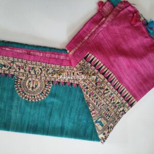 Pure Silk Tussar Ghicha Screen Printed Saree