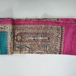 Pure Silk Tussar Ghicha Screen Printed Saree