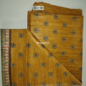 Pure Silk Tussar Ghicha Screen Printed Saree