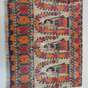 Madhubani Painted Ghicha Tussar Silk Saree