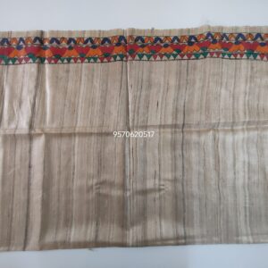 Madhubani Painted Ghicha Tussar Silk Saree