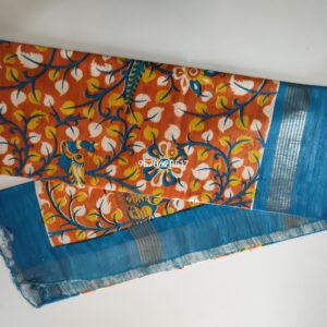 Pure Silk Tussar Ghicha Screen Printed Saree