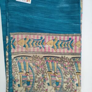 Pure Silk Tussar Ghicha Screen Printed Saree