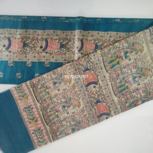 Pure Silk Tussar Ghicha Screen Printed Saree