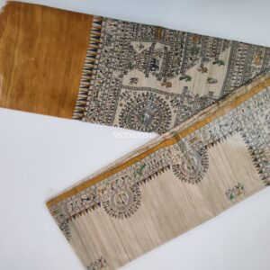 Pure Silk Tussar Ghicha Screen Printed Saree