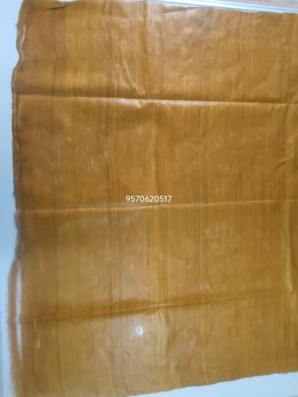 Pure Silk Tussar Ghicha Screen Printed Saree - Image 8