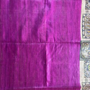 Pure Silk Tussar Ghicha Screen Printed Saree