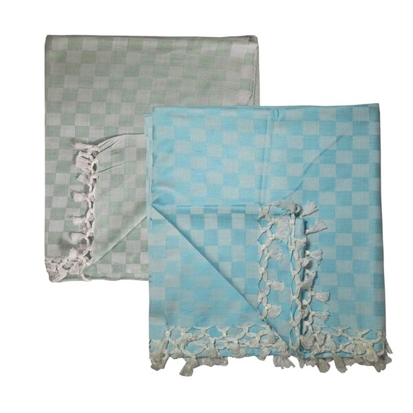 Organic Cotton 3D Bhagalpuri Dull chadar Designer Blanket & Duvet ( 52*96 in ) Pack of 2