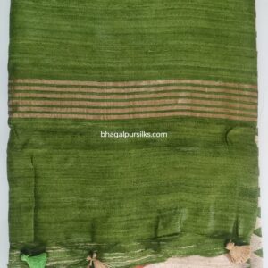 Pure Silk Tussar Ghicha Screen Printed Saree