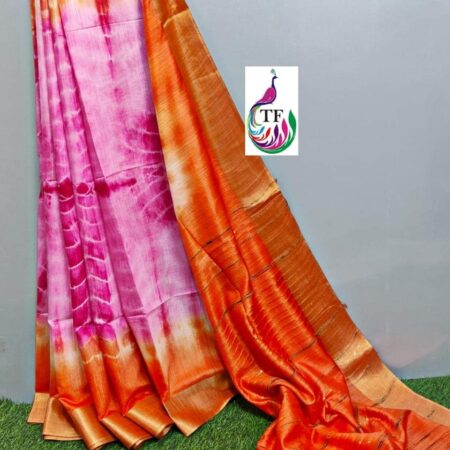 Bhagalpuri Handloom Cotton Shibori Print Saree for Women