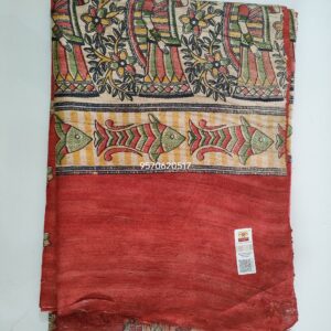 Pure Silk Tussar Ghicha Screen Printed Saree