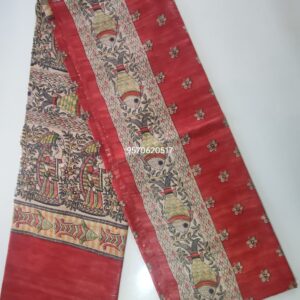Pure Silk Tussar Ghicha Screen Printed Saree