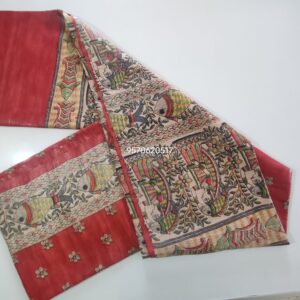 Pure Silk Tussar Ghicha Screen Printed Saree