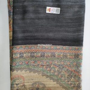 Pure Silk Tussar Ghicha Screen Printed Saree
