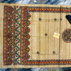 Handwoven Tussar Ghicha Silk Dupatta