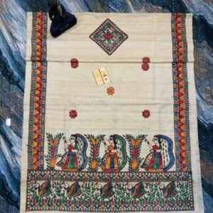 Handwoven Tussar Ghicha Silk Dupatta