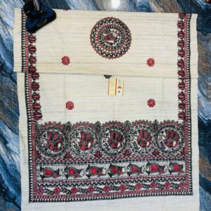 Handwoven Tussar Ghicha Silk Dupatta