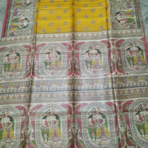 Pure Silk Tussar Ghicha Screen Printed Saree