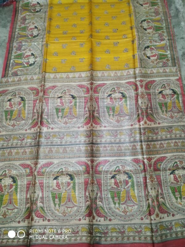 Pure Silk Tussar Ghicha Screen Printed Saree