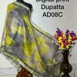 Pure Handloom Linen Digital Print Dupatta