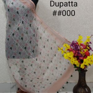 Pure Handloom Linen Digital Print Dupatta