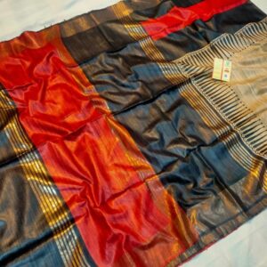 Pure Silk Tussar Ghicha Screen Printed Saree