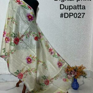 Pure Handloom Linen Digital Print Dupatta