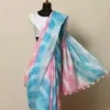 Bhagalpuri Cotton Slub Shibori Saree With Running Blouse