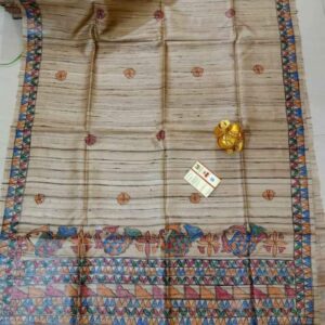 Handwoven Tussar Ghicha Silk Dupatta