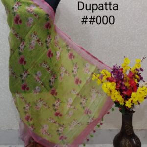 Pure Handloom Linen Digital Print Dupatta