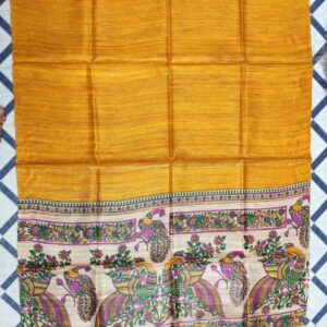 Handwoven Tussar Ghicha Silk Dupatta