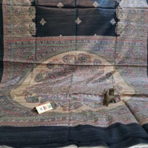 Pure Silk Tussar Ghicha Screen Printed Saree