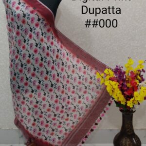 Pure Handloom Linen Digital Print Dupatta