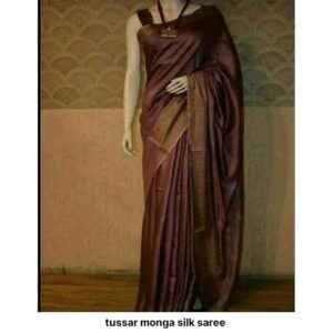 Moonga Tussar Silk Handloom Saree