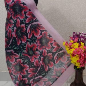 Pure Handloom Linen Digital Print Dupatta
