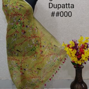 Pure Handloom Linen Digital Print Dupatta