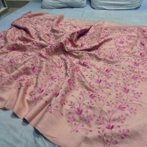 Katan Staple Embroidery Saree With Blouse