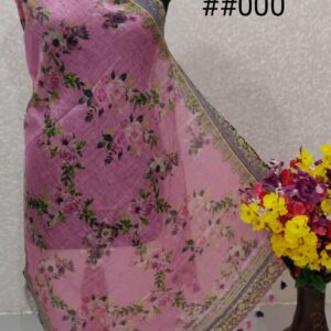Pure Handloom Linen Digital Print Dupatta