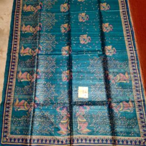 Pure Silk Tussar Ghicha Screen Printed Saree