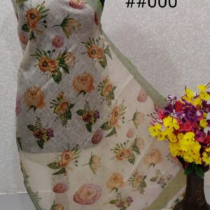 Pure Handloom Linen Digital Print Dupatta