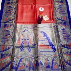 Pure Silk Tussar Ghicha Screen Printed Saree