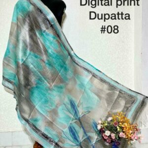 Pure Handloom Linen Digital Print Dupatta
