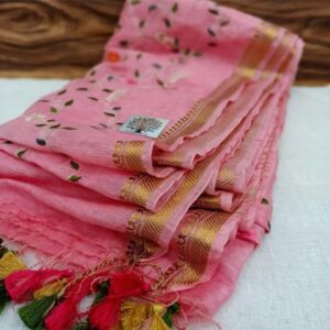 PURE LINEN EMBROIDERY SAREE