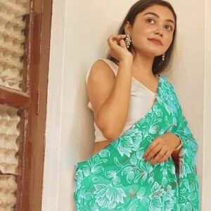 Hand-woven Thread Work Linen Cotton Saree